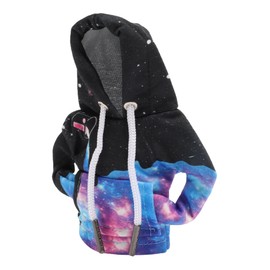 A ABSOPRO Universal Shift Knob Cover Starry Sky Pattern Gearstick Hoodie Shifter Lever Knob Hoodie for Car RV Truck SUV Fabric Blue Black