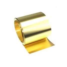 Brass Sheet Roll, Brass Strip Gold, Metal Foil Plate, Metal Thin Sheet for DIY Cutting Crafts Making, 0.1mm*50mm*1M