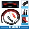 X AUTOHAUX Universal Car Spoiler with Red LED Brake Light