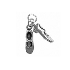 Sterling Silver Moveable Dance Tap Shoes Charm Item #1422