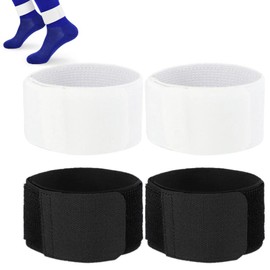 Football Shin Pad Straps, Non-Slip Shin Pad Holder with Velcro Fastening, Shin Pad Holder, Elastic Leg Protection, Pack of 4 Tokaneit