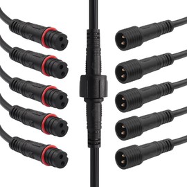 mxuteuk mxuteuk 6 Pairs 22AWG 2 Pin Electrical Connector,5.87in/15cm Wire Waterproof Male Female Connector,for LED Strip,Car,Truck,Boat