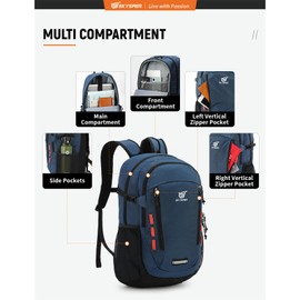 SKYSPER - Mochila de senderismo ligera de 30 l para hombres y mujeres (azul), Azul