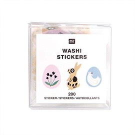 RICO DESIGN GmbH & Co. KG Washi Stickers Rabbit and Eggs Pack of 200