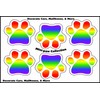 Imagine This 1-3/4-Inch by 1-3/4-Inch 6 Mini Paws Car Magnet,