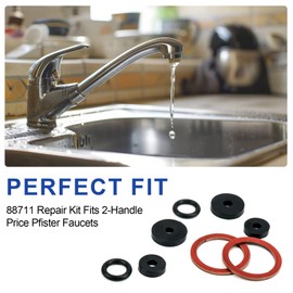 88711 Repair Kit for Price Pfister Faucets, Faucet Stem Parts for 2-Handle Bathroom/Sink Faucets, Fixes Leaks and Drips, Restores Smooth Operation, Includes Washers, O-Rings & Gaskets - 8 Piece
