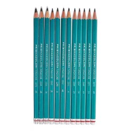 Maeca Universal 12pz Lápices De Dibujo Berol Turquoise Con Goma  Papelería