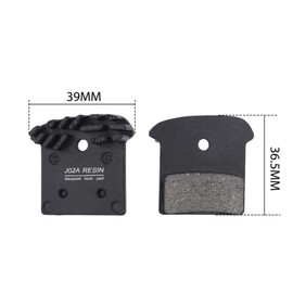 2 Pairs J02A Resin Disc Brake Pads with Cooling Fin, Compatible with XTR M9000/DEORE XT M8100/DEORE XT M8000/DEORE XT M780/SLX M7100/SLX M7000/SLX M670/SLX M660/DEORE M6100/DEORE M5100