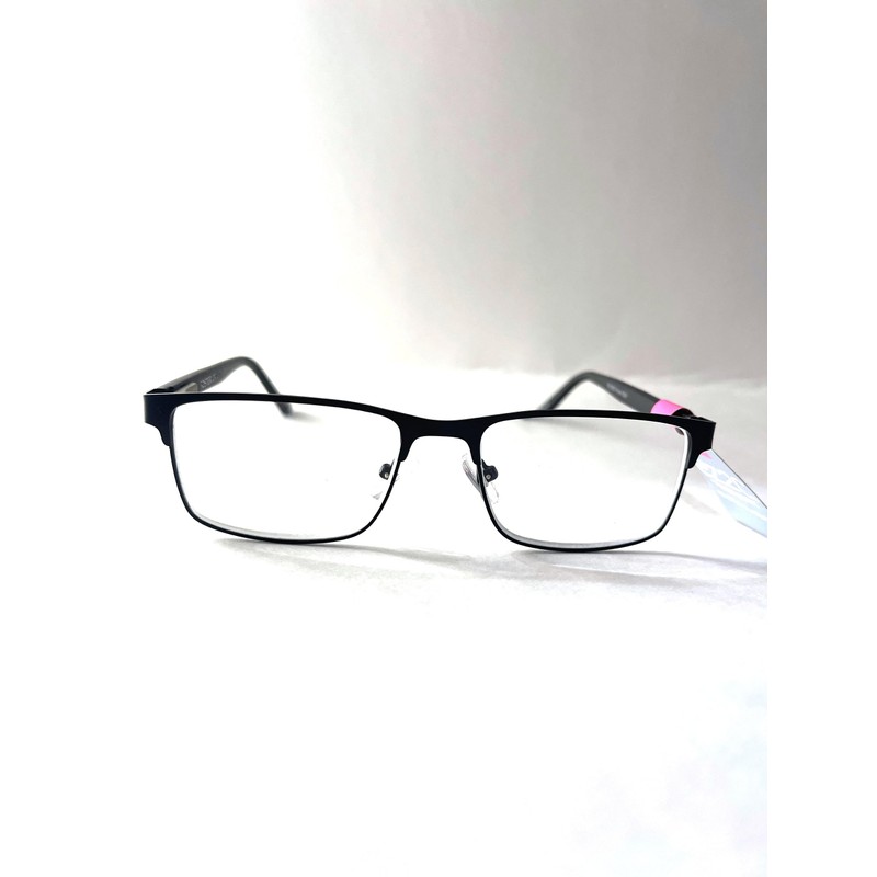 Foster Grant EZ2C Kyne Reading Glasses. Matt Black Rectangular. +2.50