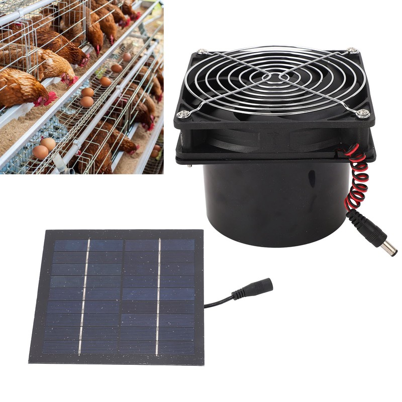 Solar Exhaust Fan Efficient Heat Dissipation Ventilation 50W Solar Panel