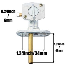 SOAJEE Fuel Gas Petcock Valve Tank Switch Compatible with Yamaha YFS200 YFM250 YFM350 YFM400 YFM450 YFM600 YFM660 YFZ350 YFZ450 YTM200 YTM225 YFM80 YFM100 YFM125 YFM200 YFM225 YFB250 YX600 YF60 YT60