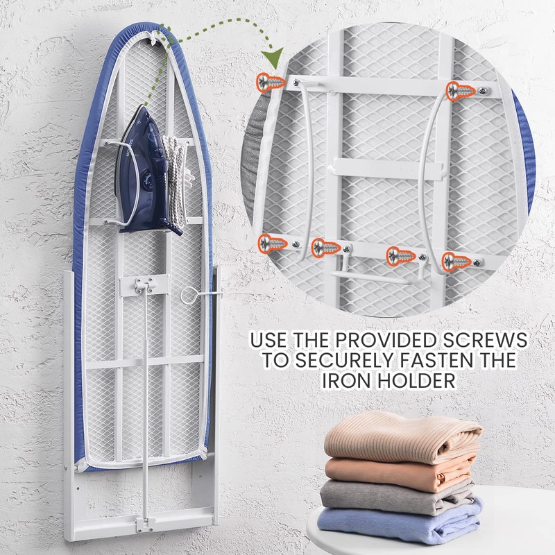 Xabitat Wall Mounted Ironing Board with Iron Holder, 36.2" X