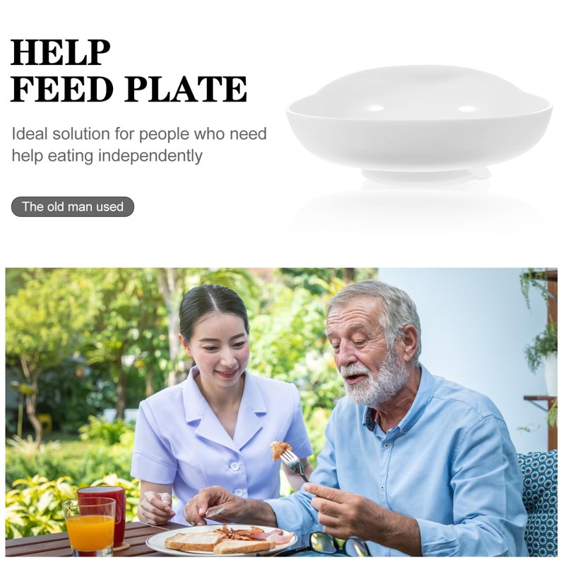 PACKOVE Elderly Self Feeding Bowl with Suction Base Ergonomic Dining