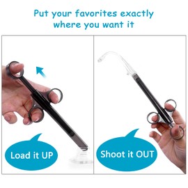 ANGCURE Lube Applicator Syringes, Lubricant Tube Shooter with Smooth Rounded Cap for Men, Women & Couples, Reusable, Easy Use & Clean [10ml Scales][Gray & Gray]