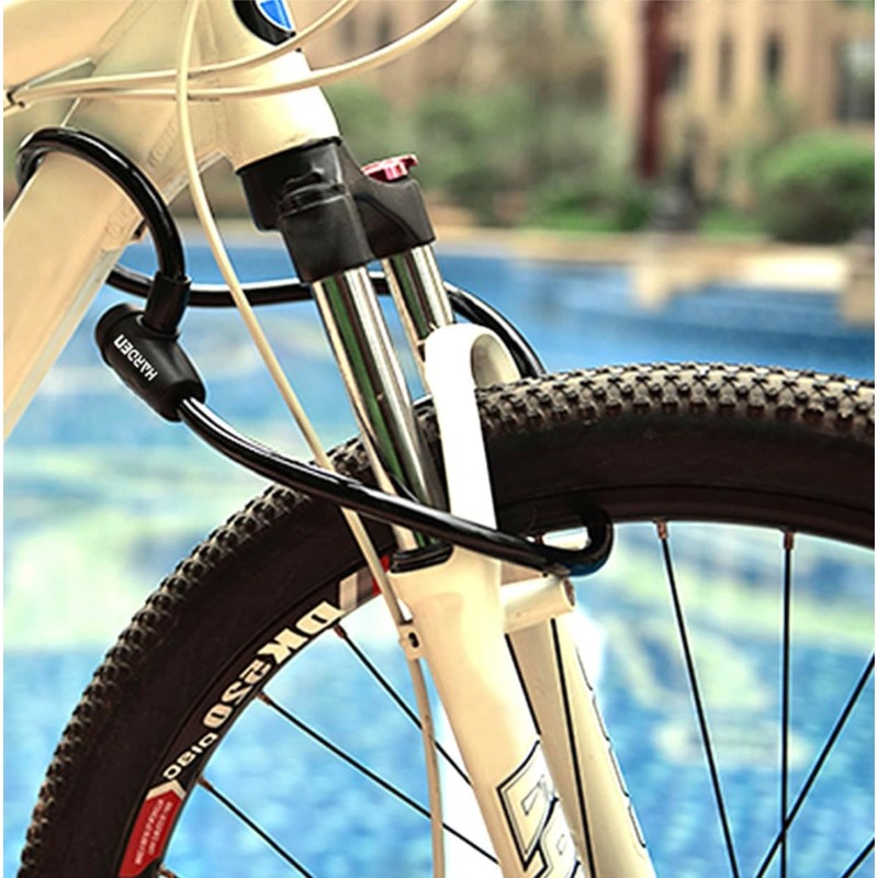 Edward Tools Bike Lock with Keys - Heavy Duty 12mm