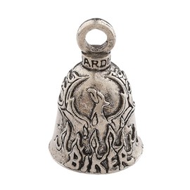 Guardian Bell Phoenix Biker Good Luck Bell w/Keyring & Black Velvet Gift Bag | Motorcycle Bell | Lead-Free Pewter | Good Luck Gift to Friends & Family | Bike Bell | Made in USA