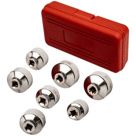 maXpeedingrods Oil Filter Socket Set, Oil Filter Wrench Socket Removal Tool, Fuel Oil Filter Cap Set, 24mm 27mm, 29mm, 30mm, 32mm, 36mm and 38mm, for Most Vehicle