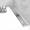 Elefloom Linear Shower Drain, Shower Drain 32 inch with Removable