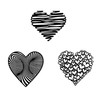YATEASLU Set of 3 Heart Wall Decor Unique Metal Art
