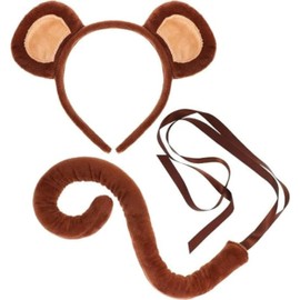 Fartoni Monkey Boy or Girl Monkey Costumes with Tiara, Bow Tie and Tail. Fancy Dress Animal Costumes with Accessories