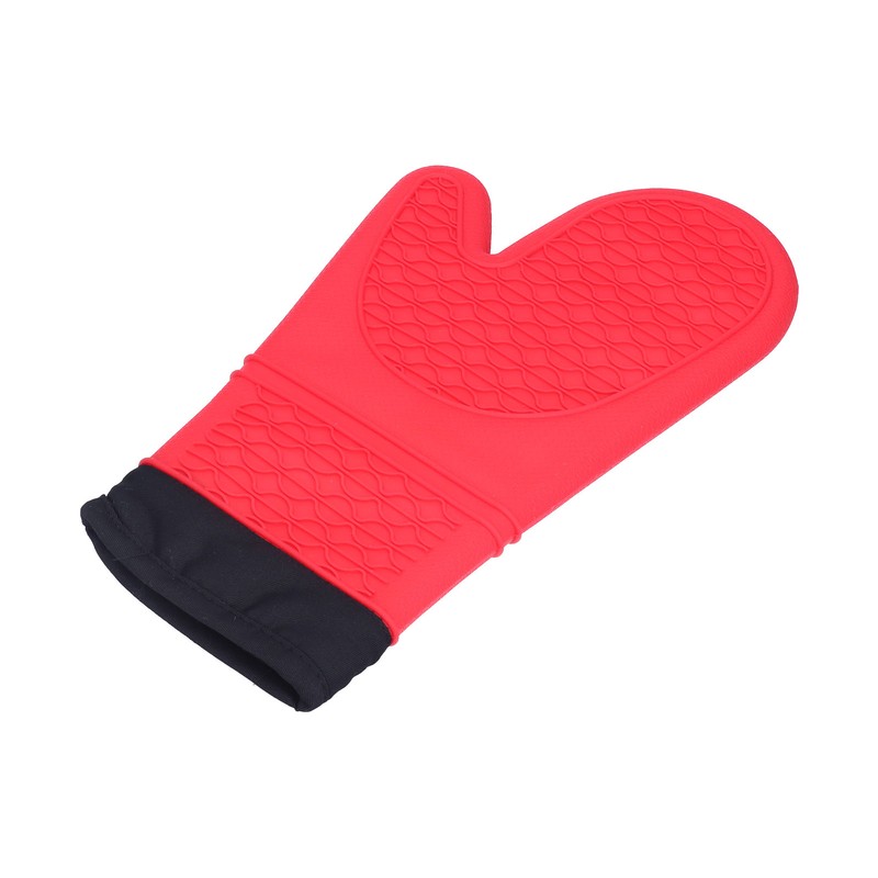 Silicone Oven Mitts with Cotton Heat Insulated Anti Scalding Baking