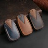 OLLEN Screws-Free Premium Leather Key Fob Cover, Fit for Subaru