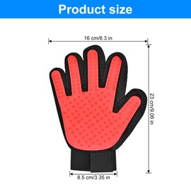 LICQIC Pet Dog Cat Grooming Glove, Pet Hair Remover Mitt, Pet Grooming Mitt for Dog, Cats, Rabbits, Hors with Long, Short Fur (1 PCS, Right)