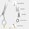 FABINOC® 5" Beard and Moustache Scissors with Comb & Pouch