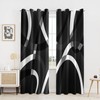 weesire Black and White Blackout Curtains for Bedroom Living Room