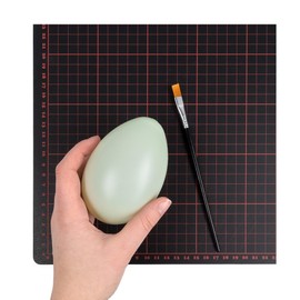 Ideen mit Herz Decorative Eggs, Easter Nest, Spring Decoration, with Hole for Hanging, Craft Idea, DIY, Diameter 6.5 cm, 10 cm High, Pack of 2 (Pastel Green)