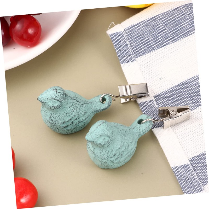 KICHOUSE Dining Table Cover Clamps 4pcs Creative Bird Shape Iron