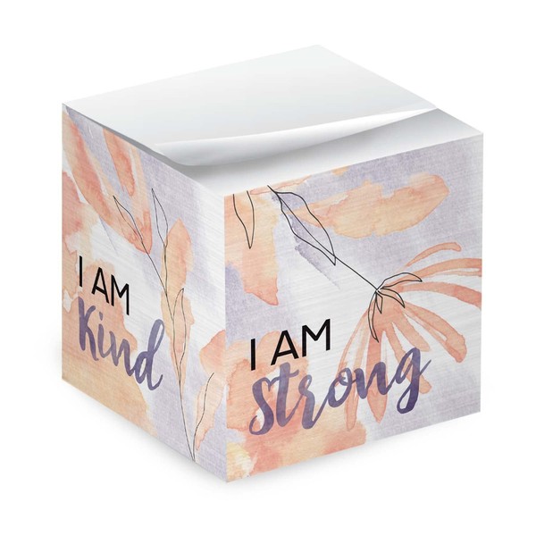 Floral Affirmation Sticky Note Cube / 600 Sheets / 2.75"