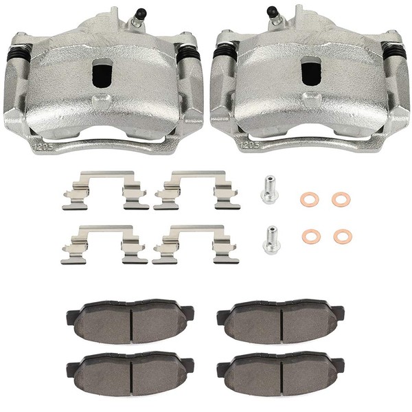 cciyu Brake Caliper with Pads,Front 2 Caliper & 4 Quiet
