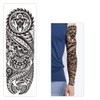 Fake Tribal Totem Temporary Sleeve Tattoos for Men Women,4-Sheet