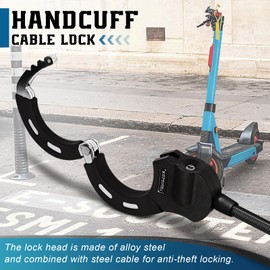 Honszex Electric Scooter Lock, Anti-Theft Cable Lock With Key, 39.37inch for E-Scooter, Electric Bike, Bicycle, Motorbikes