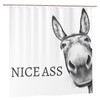 Mahrokh Funny Donkey Shower Curtain Waterproof Fabric Shower Curtain Set