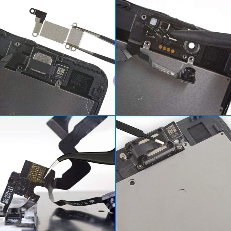 Precision Tweezers Set,Stainless Steel Tweezer Kit Anti-static Tweezer Set -