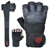 S&M Logistik Weightlifting Gloves - Black Maya Hide Leather, Breathable