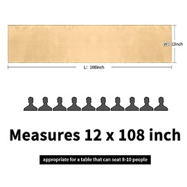 Pesonlook - Juego de 15 caminos de mesa de satén champaña de 12 x 108 pulgadas de largo para mesas redondas rectangulares, camino de mesa de satén suave para bodas, fiestas de cumpleaños, decoración