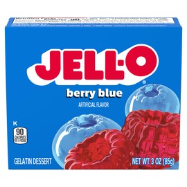 Jell-O Berry Blue Gelatin Dessert, 3 oz (4 Pack)