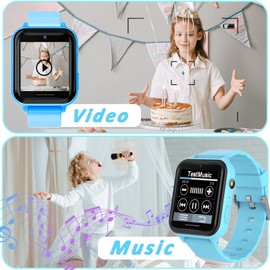 PTHTECHUS® Kids Wristwatch, Smart Watch, Children's Smart Watch, Smart Watch for Kids, MP3, Music Playing, 14 Different Gaming Cellphones, Girls, Boys, Camera, Flashlight, Pedometer, Torch, Calendar,