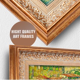 Malcesine on Lake Garda, 1913.by Gustav Klimt.Framed Size:34.5 x 28.5 inches,Image Size:30x24 inches,Gold Frame The World Classic Art Reproductions,Giclee Canvas Prints Wall Art for Home Décor