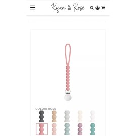 Ryan & Rose Pacifier Cutie Clip rosewood NEW