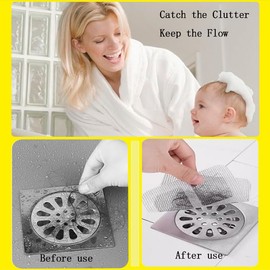 Hair Catcher Shower Drain,Hair Catcher for Shower Drain,Drain Hair Catcher Sink,Kitchen Drain Strainer,Suitable for Bathroom, Bath, Kitchen, Sink, Laundry and Window Repair (50)