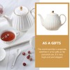 Alipis Ceramic Teapot Elegant White Tea Pot for Home Use