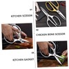 Alipis Ergonomic Metal Scissors Kitchen Shears Set Stainless Steel Shears