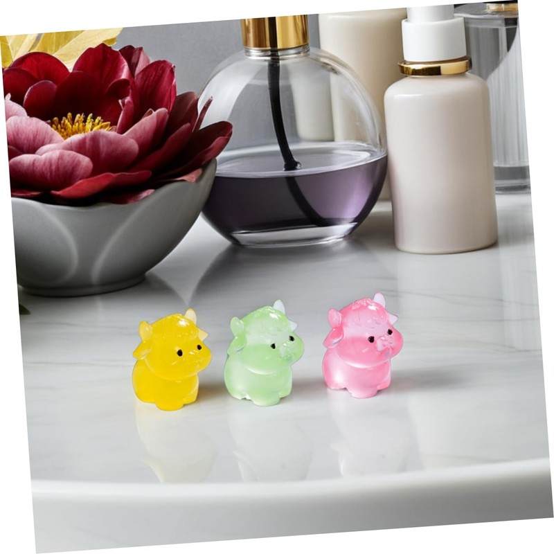 Abaodam 18pcs Glow Dark Mini Resin Figurines Cute Luminous Animal