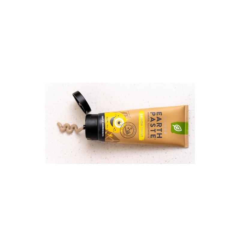 Redmond Earthpaste - Natural Non-Flouride Toothpaste, LemonTwist, 4 Ounce Tube