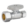Eastman Quarter-Turn Straight Stop Valve with Brass Ball Mechanism, 5/8