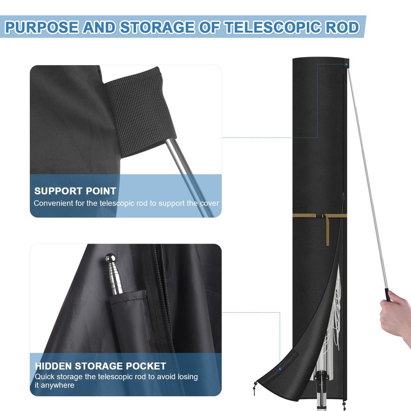 VANSHEIM Rotary Dryer Washing Line Cover - Clothes Airer Protective